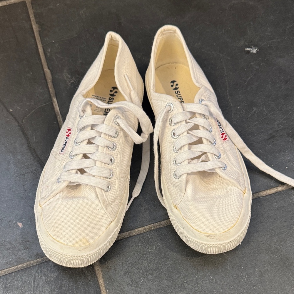 Superga Off-White Canvas Sneakers